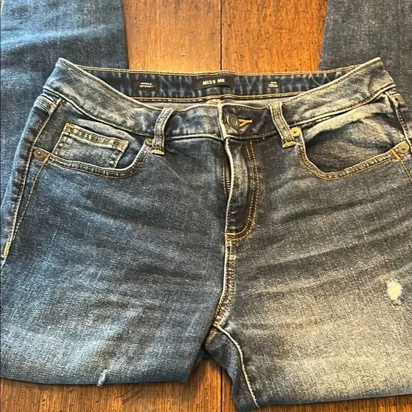 Miss Me Jeans Straight Leg  Patchwork Size 28 - Picture 7 of 12